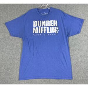 The Office‎ Dunder Mifflin T Shirt Size XL Blue Funny TV Show
